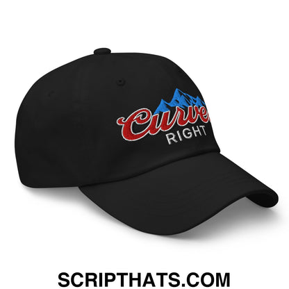 Curves Right Embroidered Unstructured Golf Dad Hat