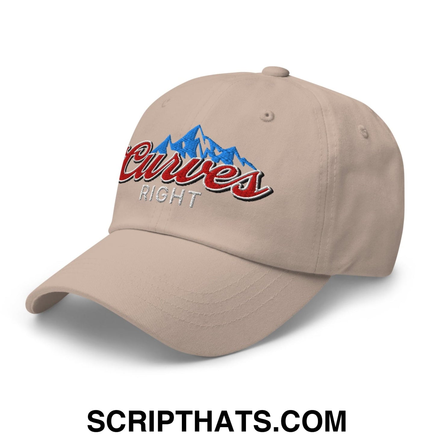 Curves Right Embroidered Unstructured Golf Dad Hat