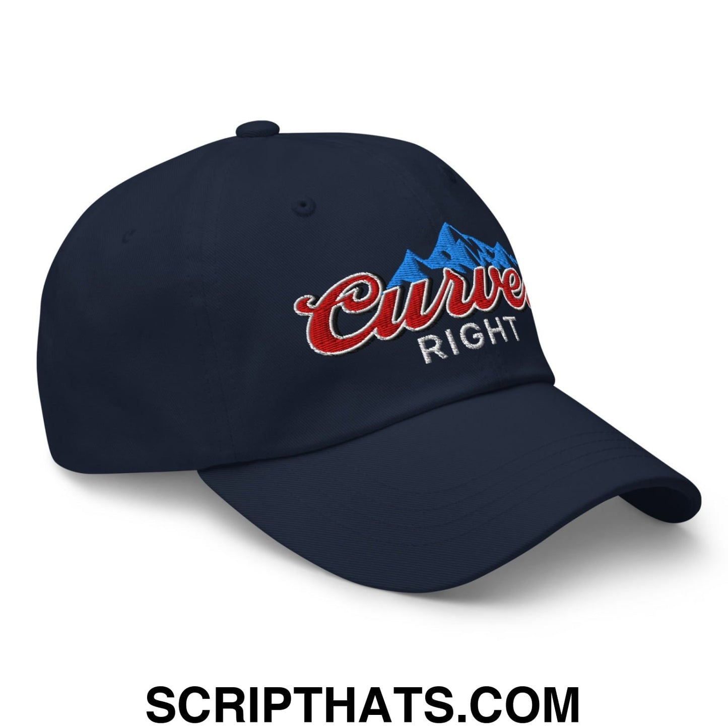 Curves Right Embroidered Unstructured Golf Dad Hat