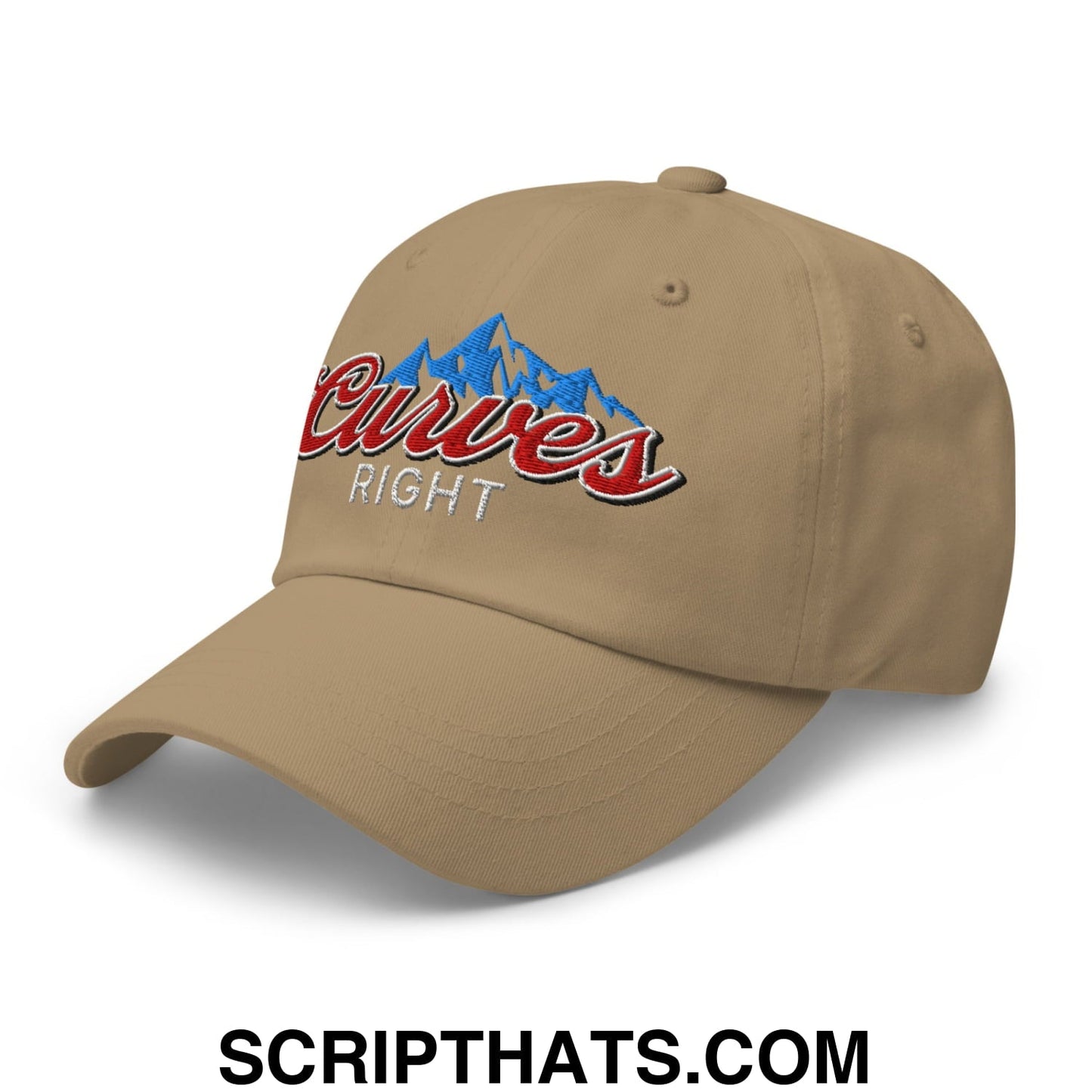 Curves Right Embroidered Unstructured Golf Dad Hat