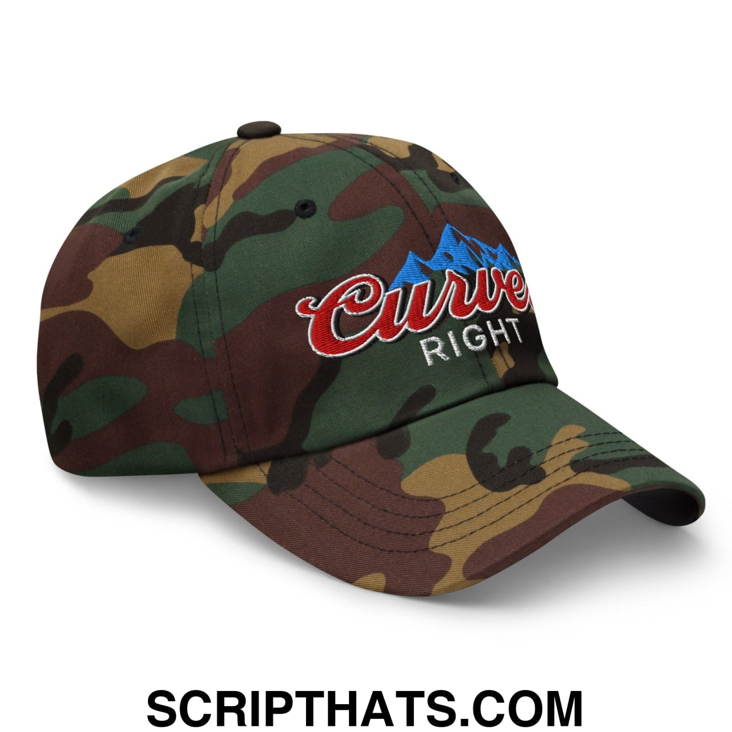 Curves Right Embroidered Unstructured Golf Dad Hat