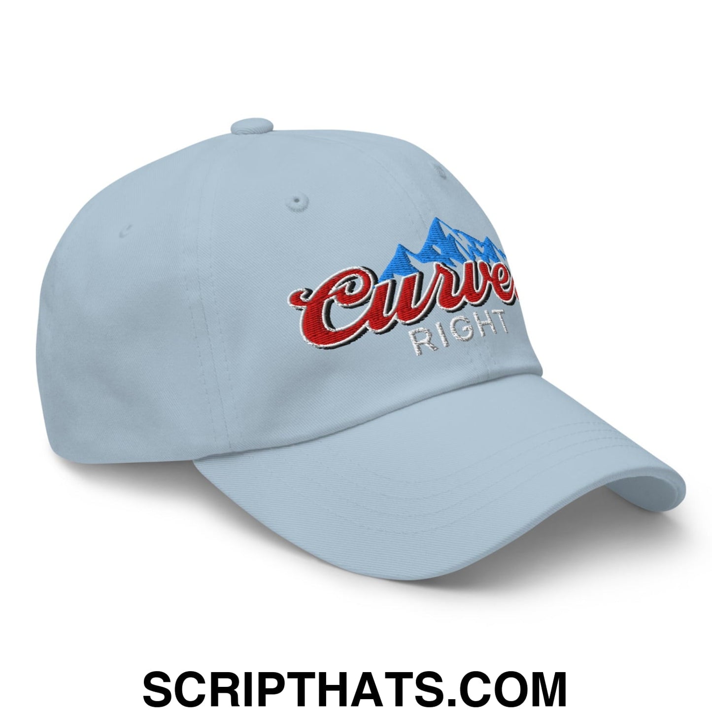 Curves Right Embroidered Unstructured Golf Dad Hat