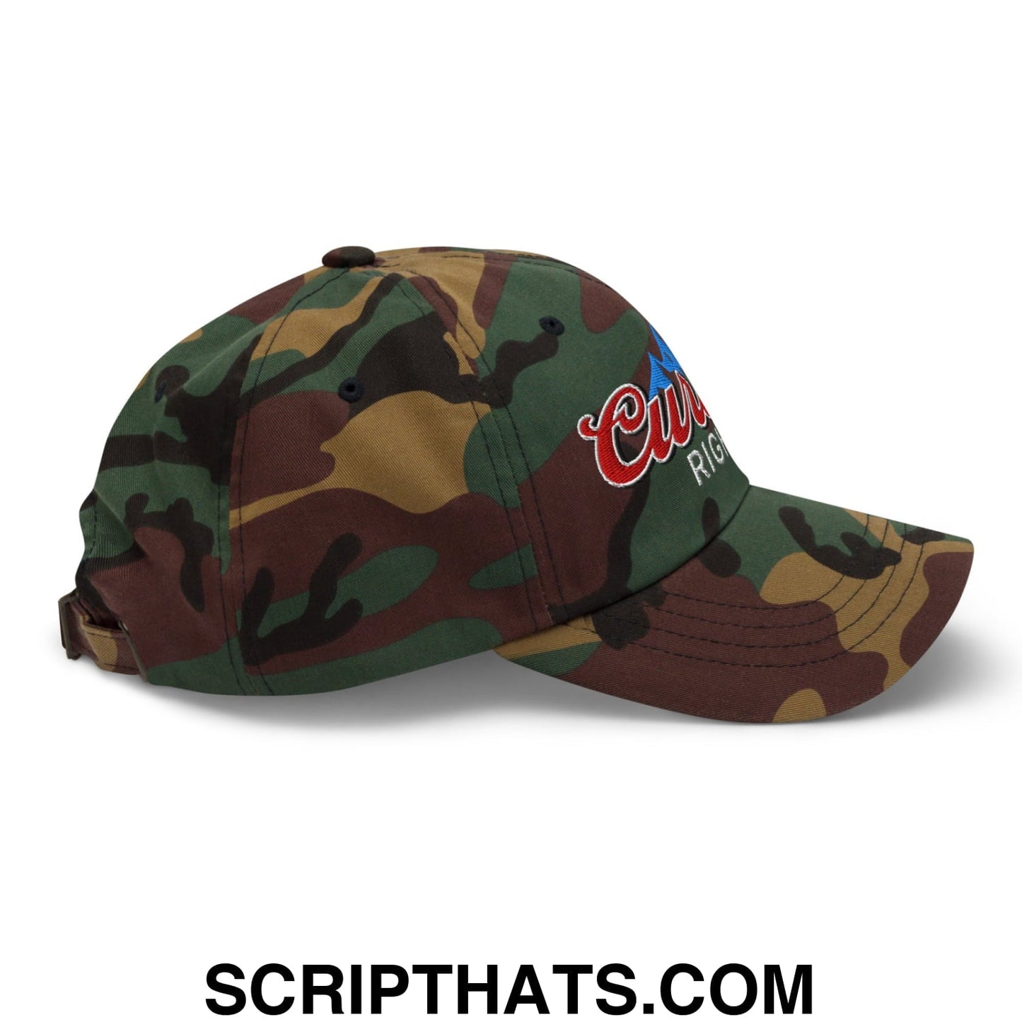 Curves Right Embroidered Unstructured Golf Dad Hat