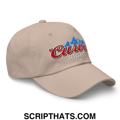 Curves Right Embroidered Unstructured Golf Dad Hat