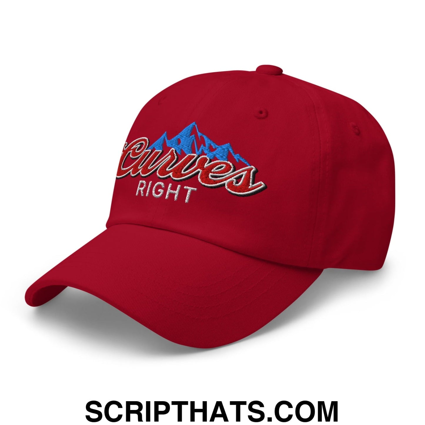 Curves Right Embroidered Unstructured Golf Dad Hat