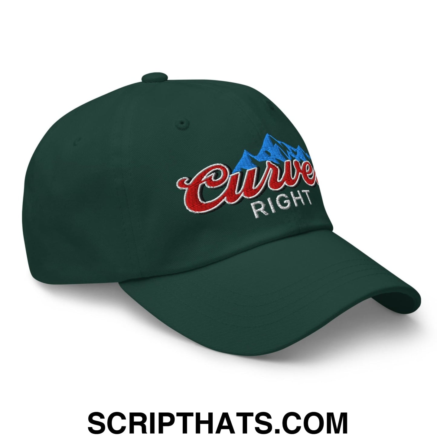 Curves Right Embroidered Unstructured Golf Dad Hat