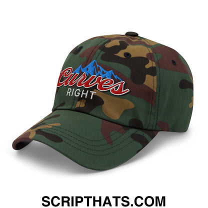Curves Right Embroidered Unstructured Golf Dad Hat