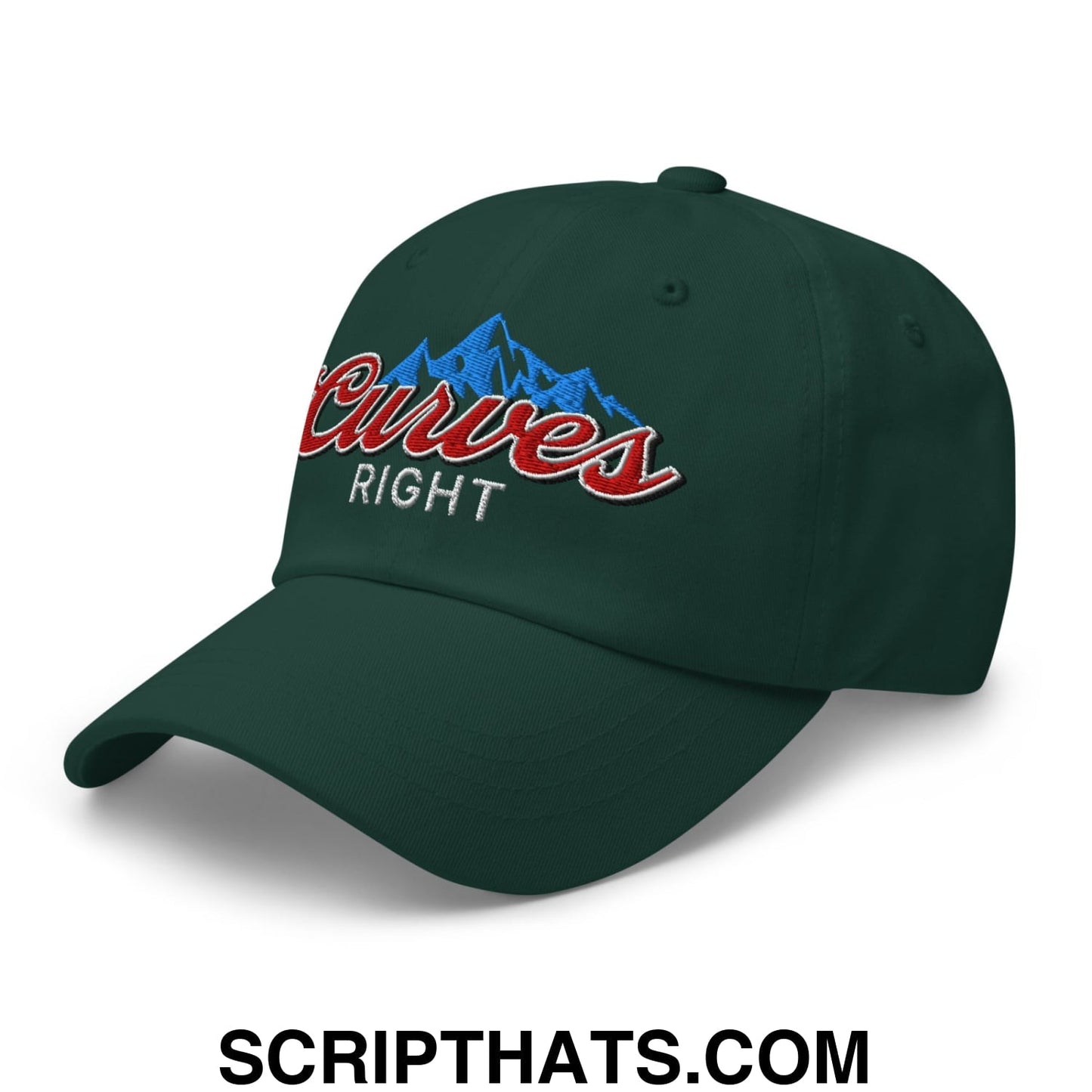 Curves Right Embroidered Unstructured Golf Dad Hat