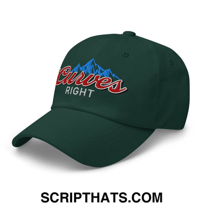 Curves Right Embroidered Unstructured Golf Dad Hat