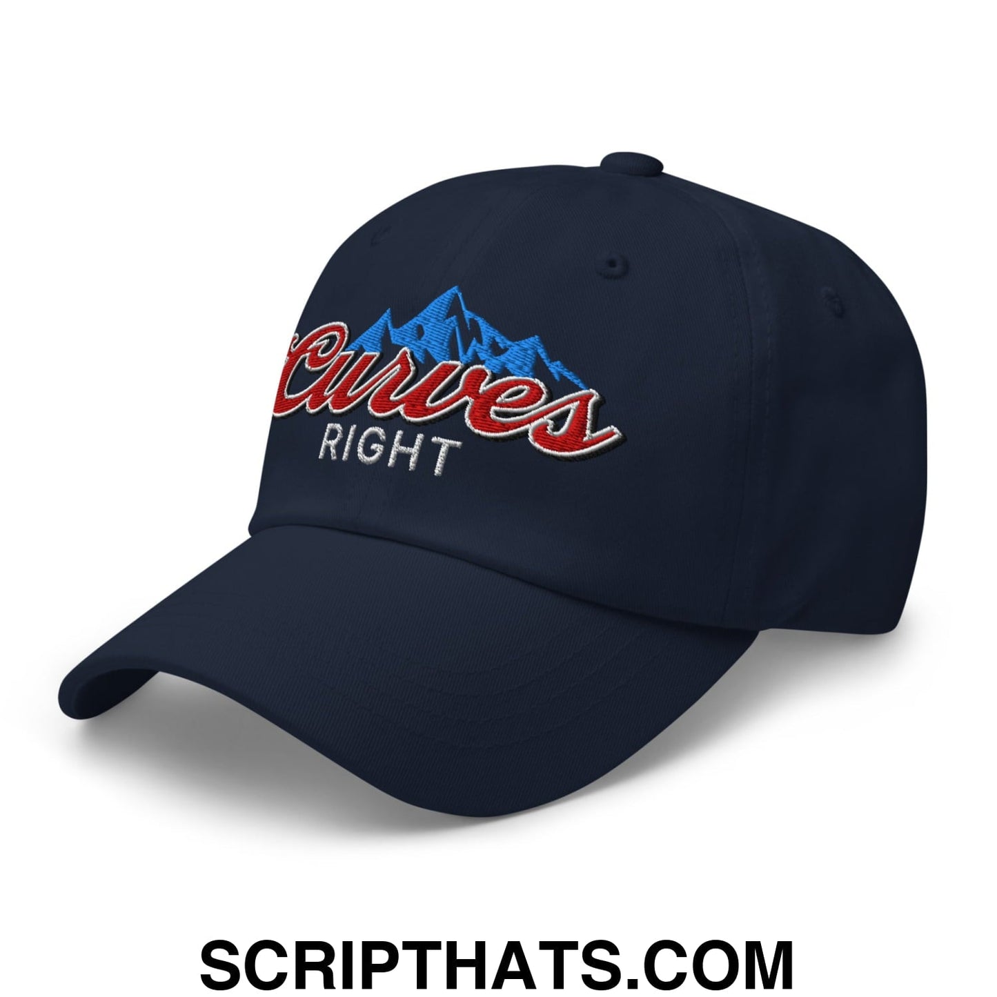 Curves Right Embroidered Unstructured Golf Dad Hat
