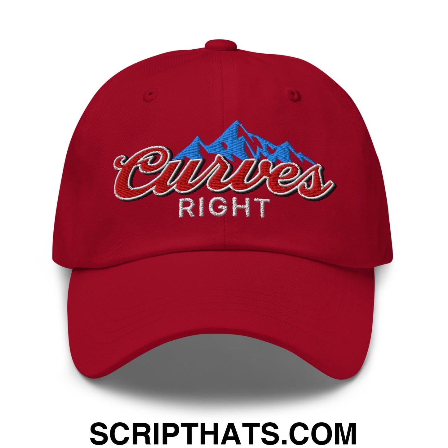 Curves Right Embroidered Unstructured Golf Dad Hat