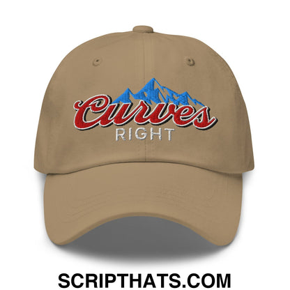 Curves Right Embroidered Unstructured Golf Dad Hat