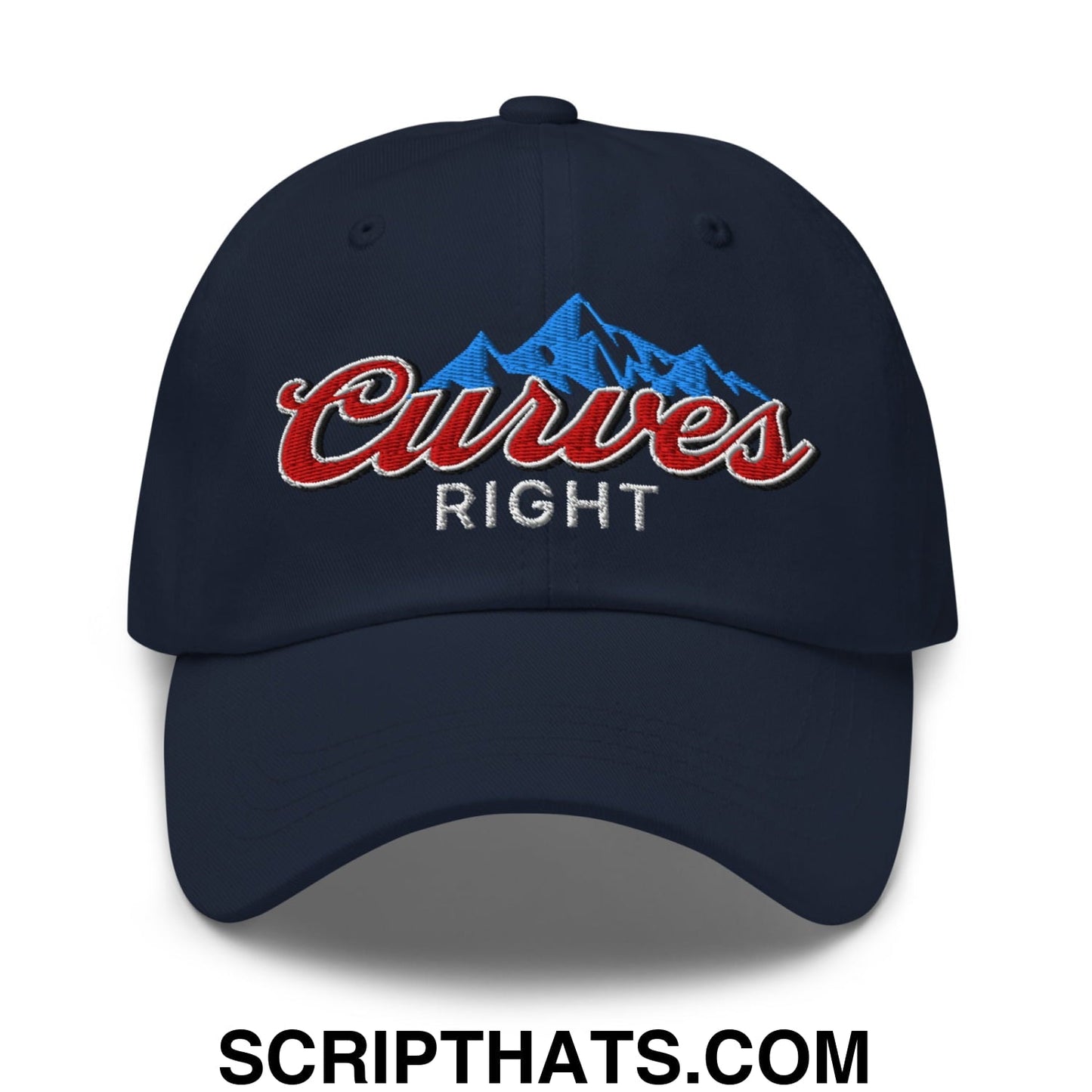 Curves Right Embroidered Unstructured Golf Dad Hat