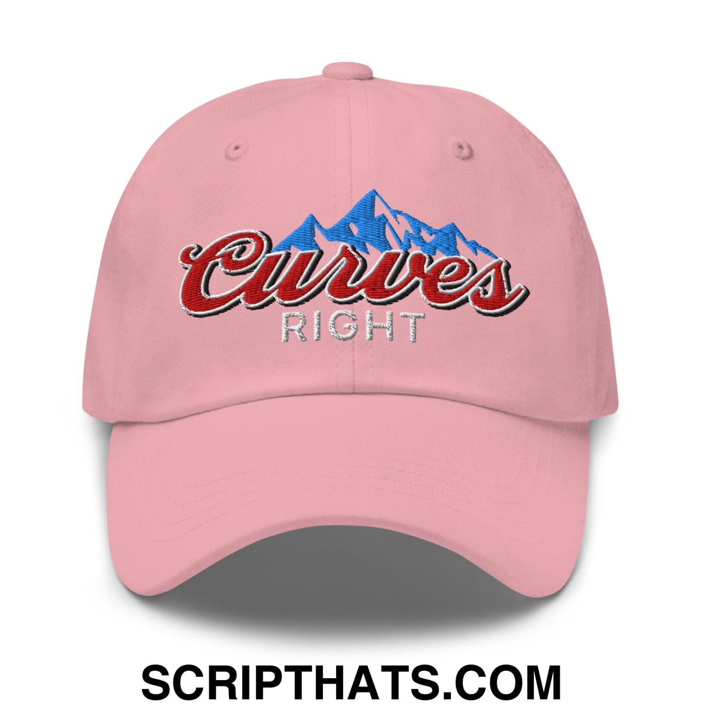Curves Right Embroidered Unstructured Golf Dad Hat