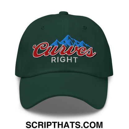 Curves Right Embroidered Unstructured Golf Dad Hat