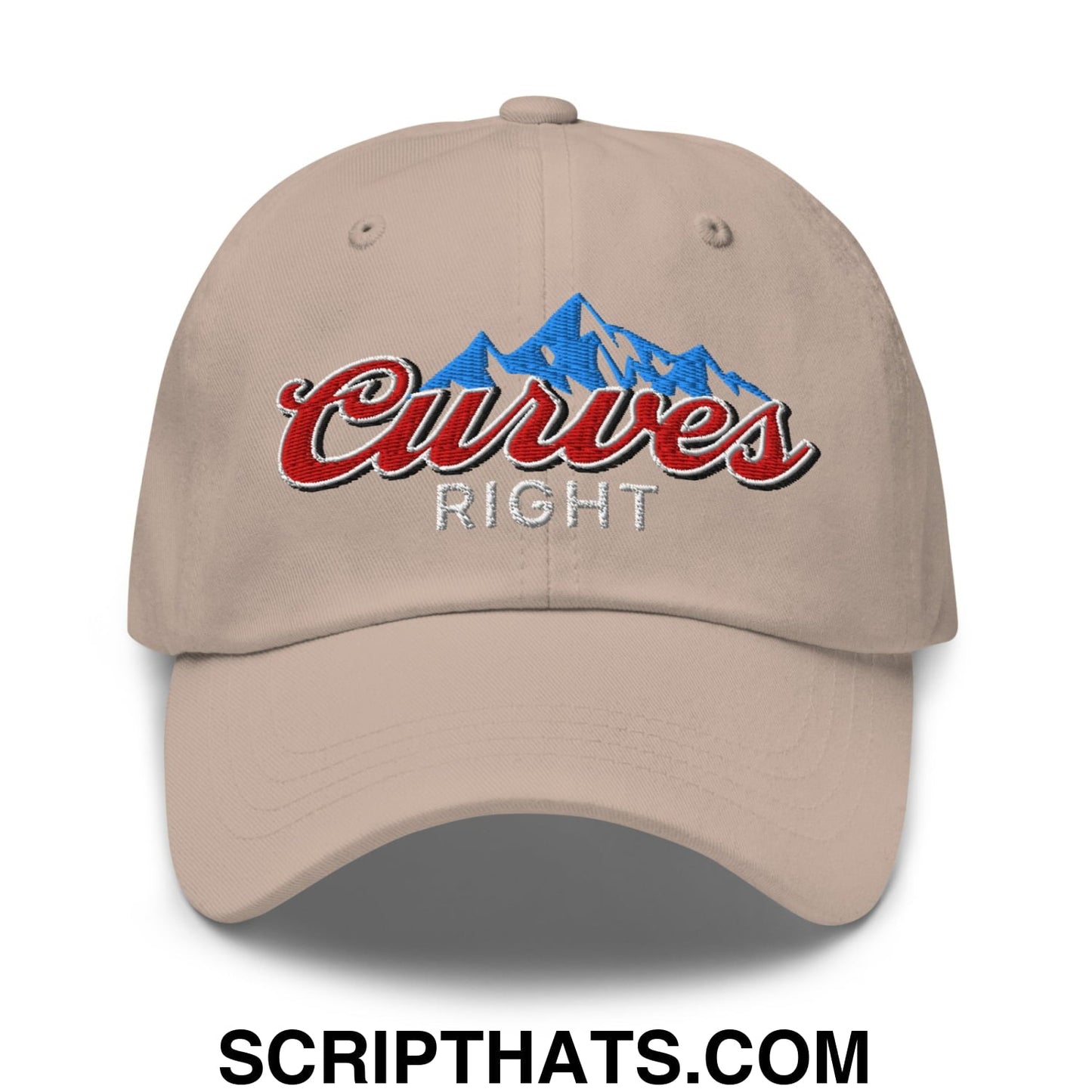 Curves Right Embroidered Unstructured Golf Dad Hat