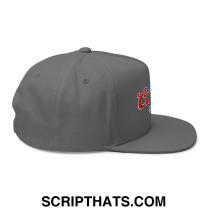 Curves Right Flat Brim Bill 5 Panel Golf Snapback Hat