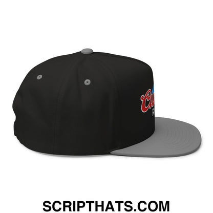 Curves Right Flat Brim Bill 5 Panel Golf Snapback Hat
