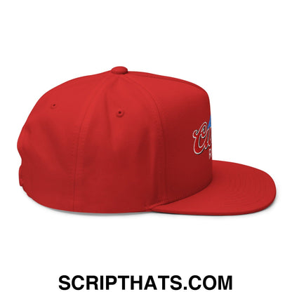 Curves Right Flat Brim Bill 5 Panel Golf Snapback Hat