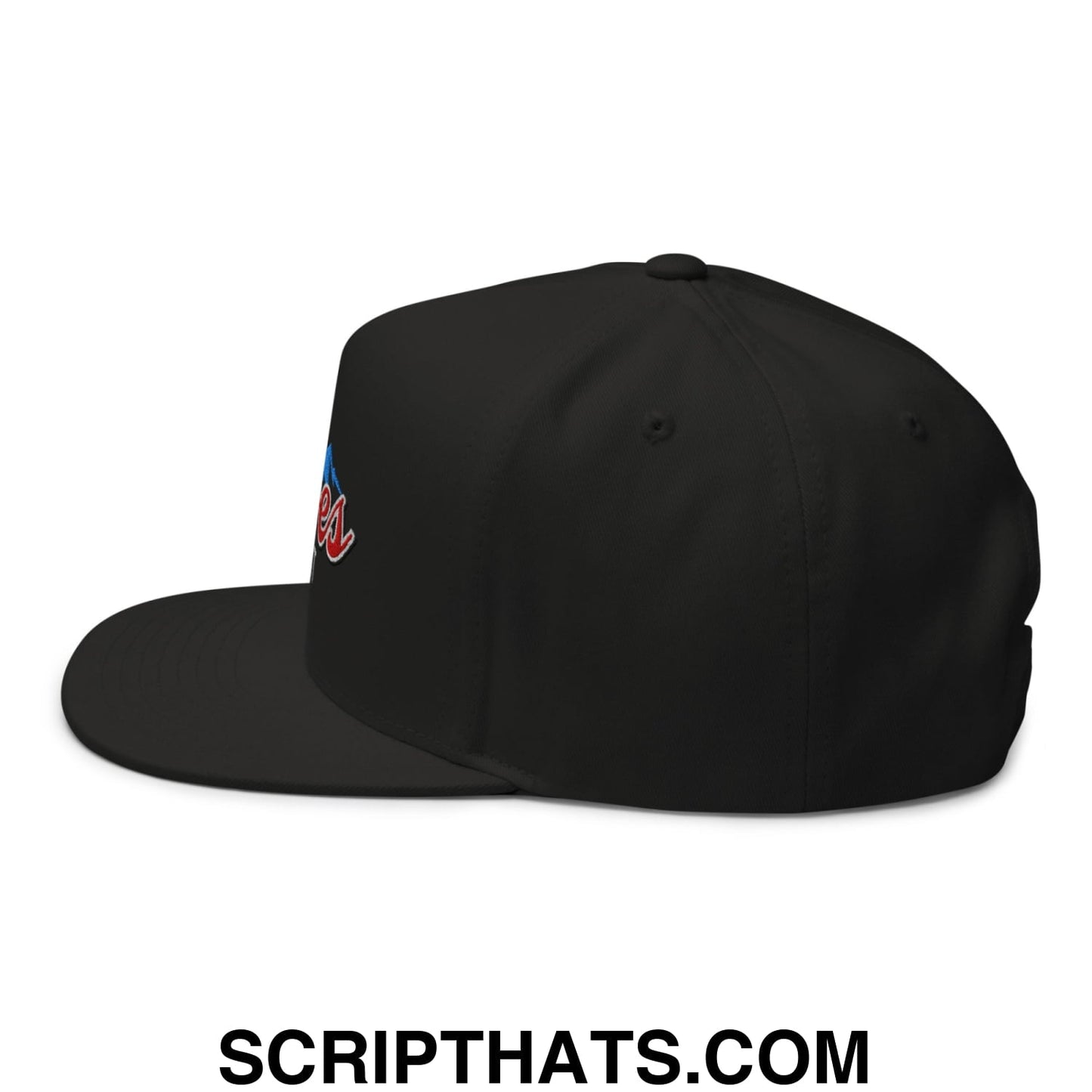 Curves Right Flat Brim Bill 5 Panel Golf Snapback Hat