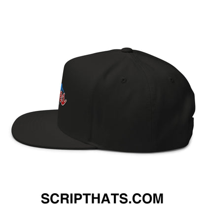 Curves Right Flat Brim Bill 5 Panel Golf Snapback Hat