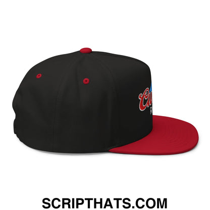 Curves Right Flat Brim Bill 5 Panel Golf Snapback Hat