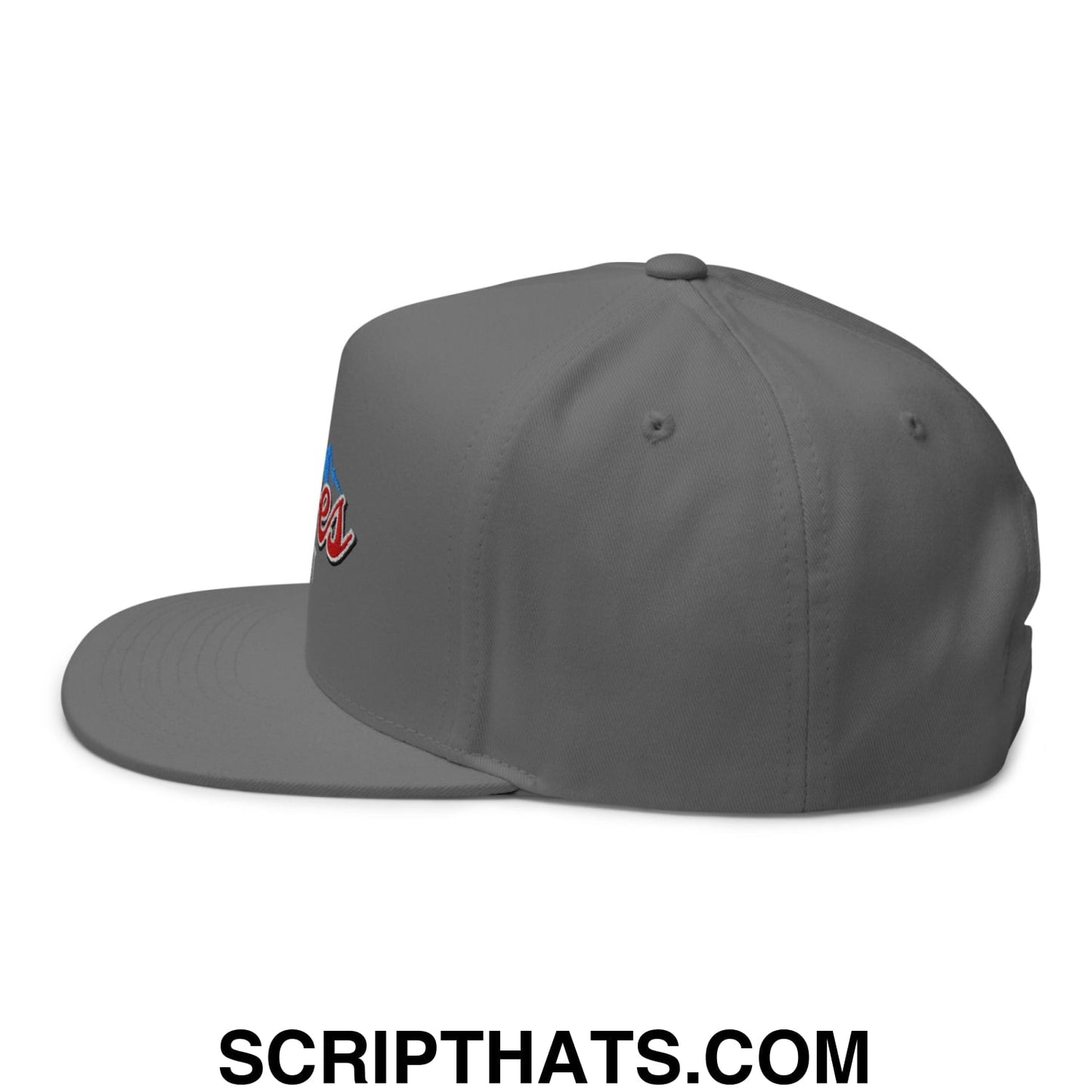 Curves Right Flat Brim Bill 5 Panel Golf Snapback Hat