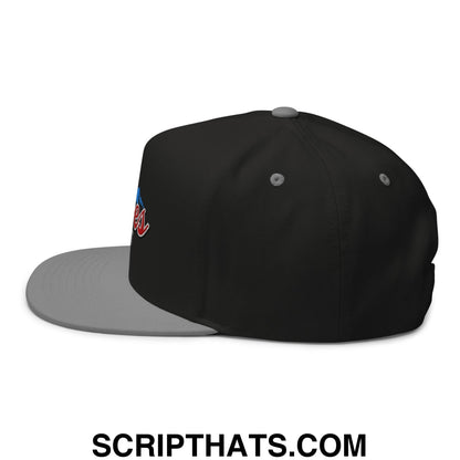 Curves Right Flat Brim Bill 5 Panel Golf Snapback Hat