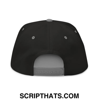 Curves Right Flat Brim Bill 5 Panel Golf Snapback Hat