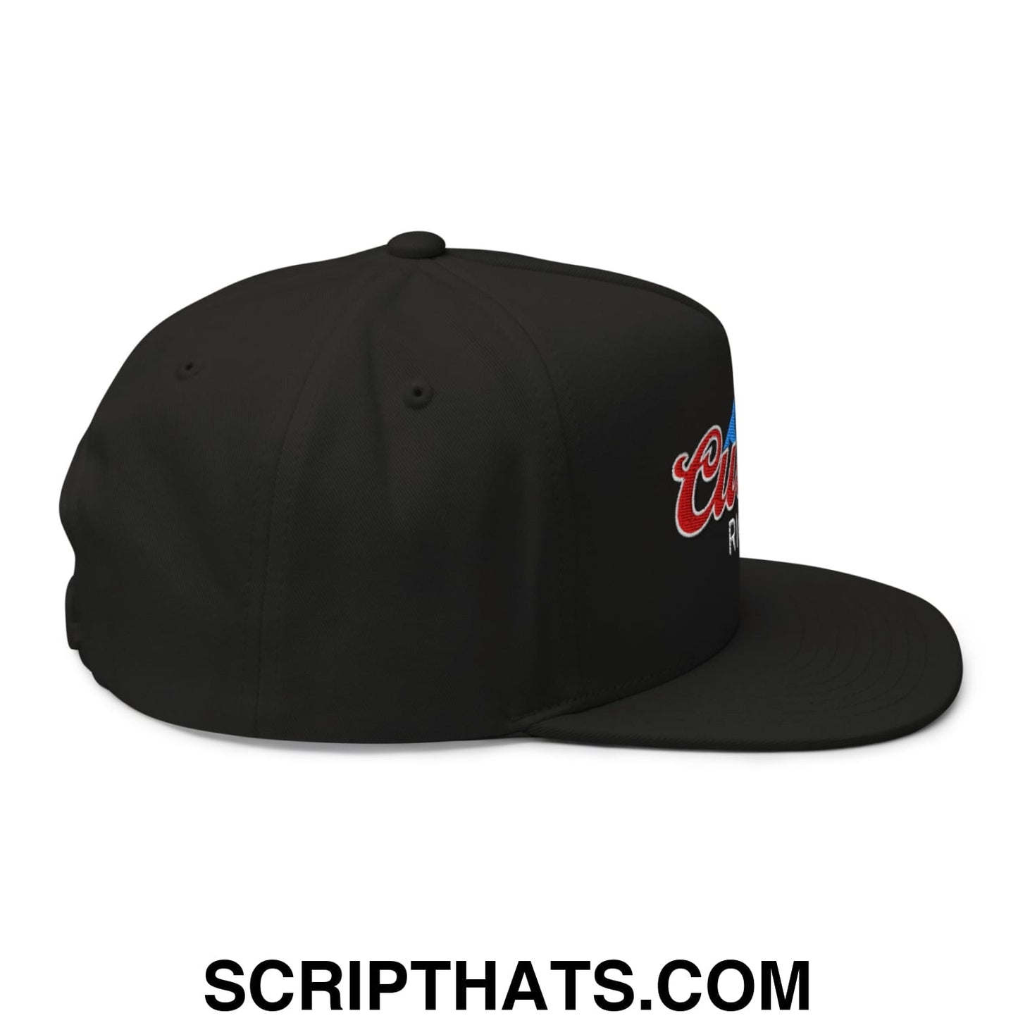 Curves Right Flat Brim Bill 5 Panel Golf Snapback Hat