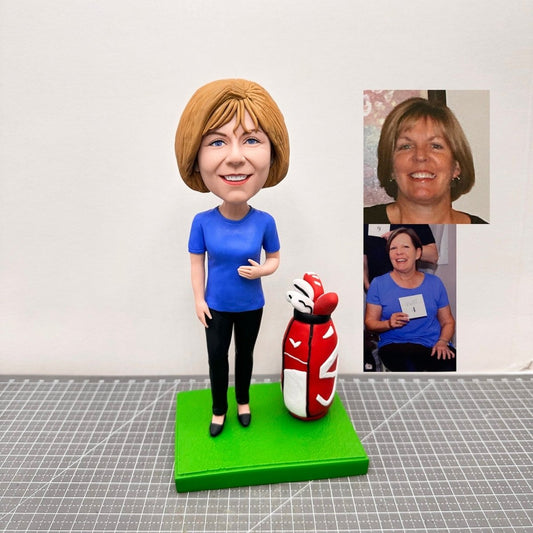 Custom Personalized Golfer Bobblehead Figurine