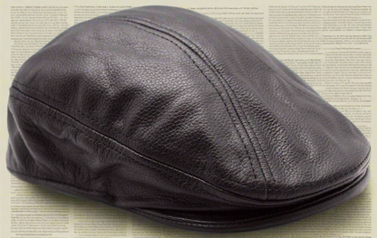 Real Cow Leather Ivy Flat Newsboy cap Gatsby Golf Hat Driver Cabbie
