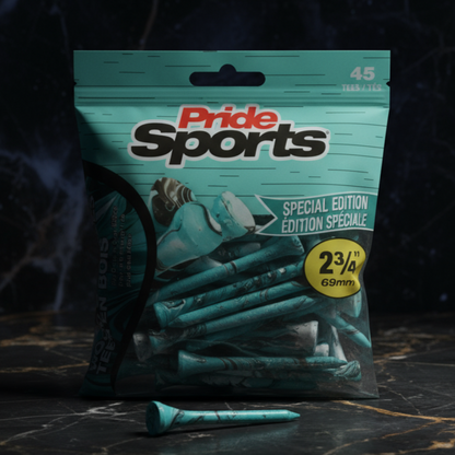 Pride Sports Paint Splatter Wood Golf Tees – Colorful 45-Pack