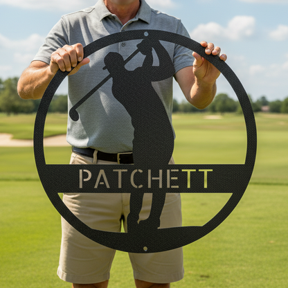 Golfer Personalized Gifts - Custom Metal Sign