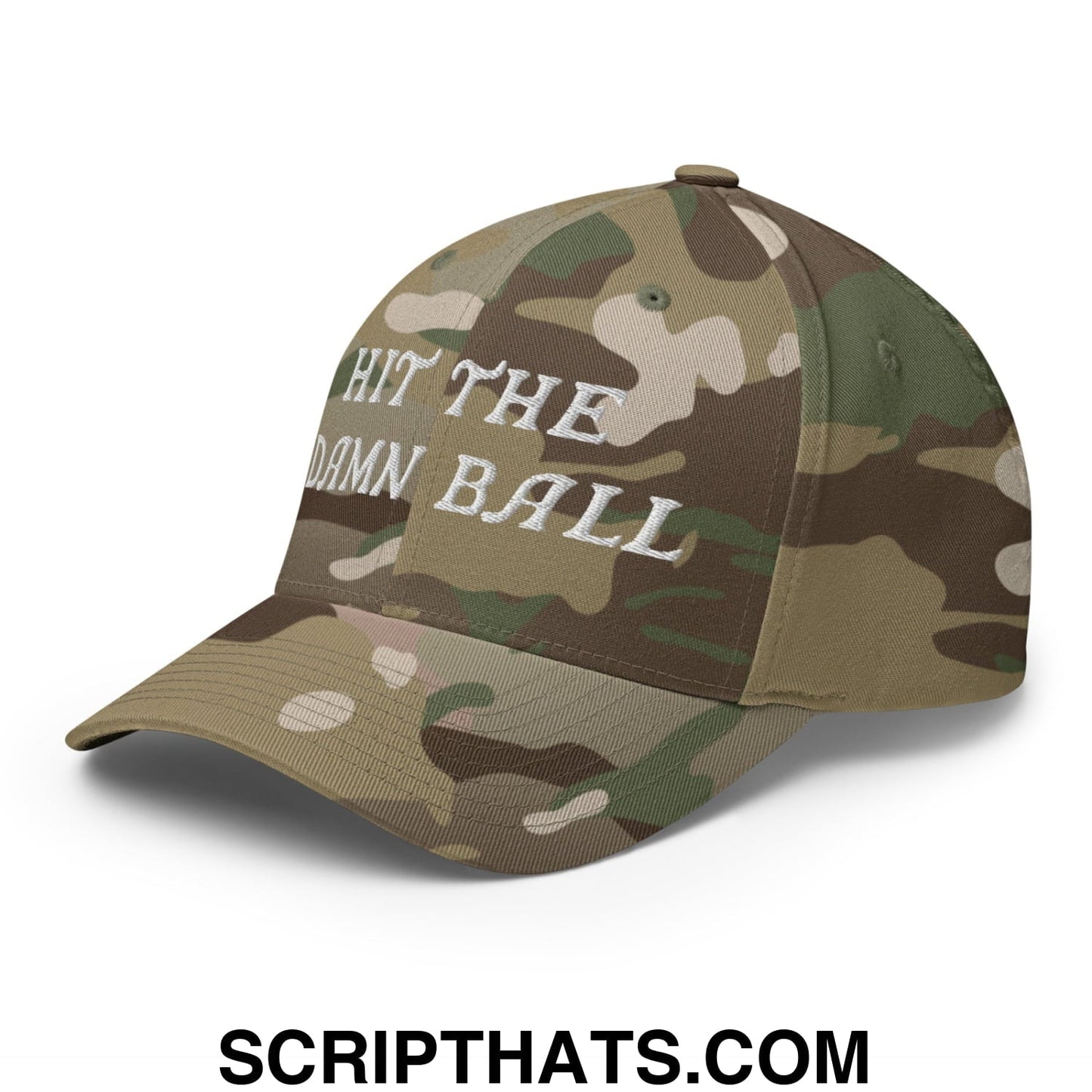 Hit The Damn Ball Embroidered Stretch Fit Golf Hat