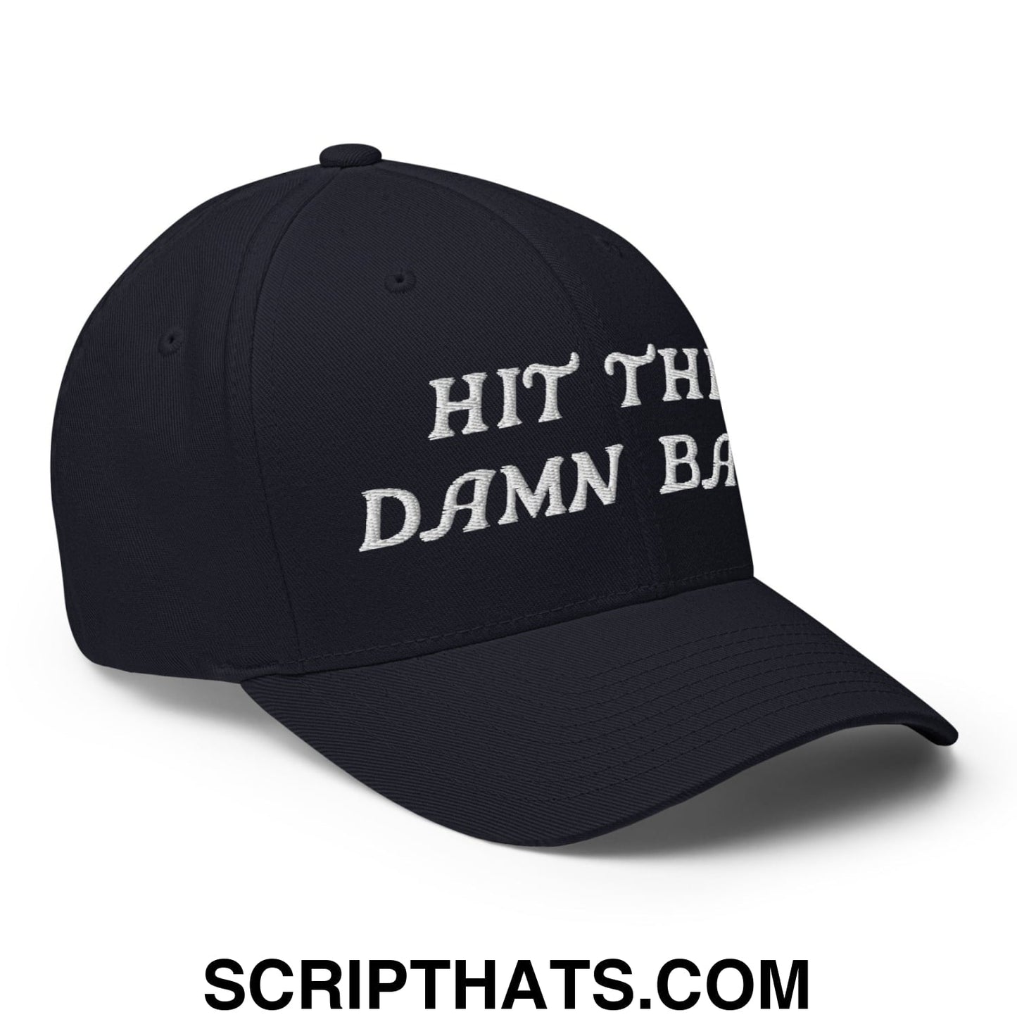 Hit The Damn Ball Embroidered Stretch Fit Golf Hat