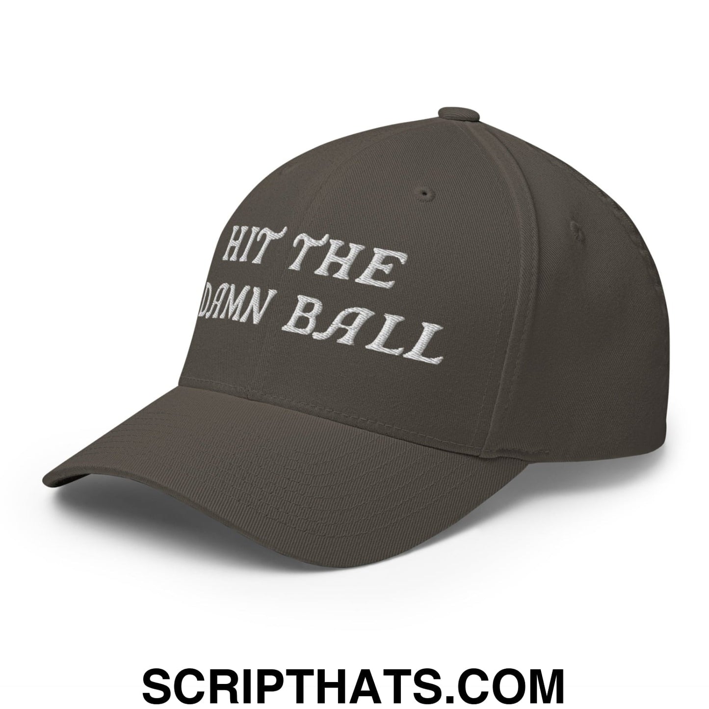 Hit The Damn Ball Embroidered Stretch Fit Golf Hat