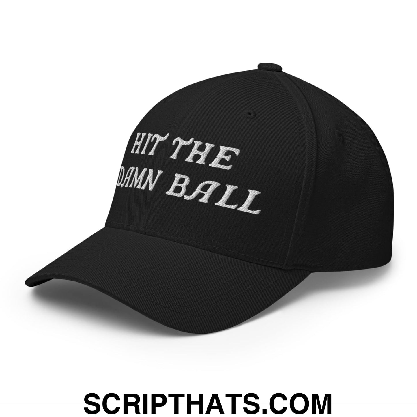 Hit The Damn Ball Embroidered Stretch Fit Golf Hat