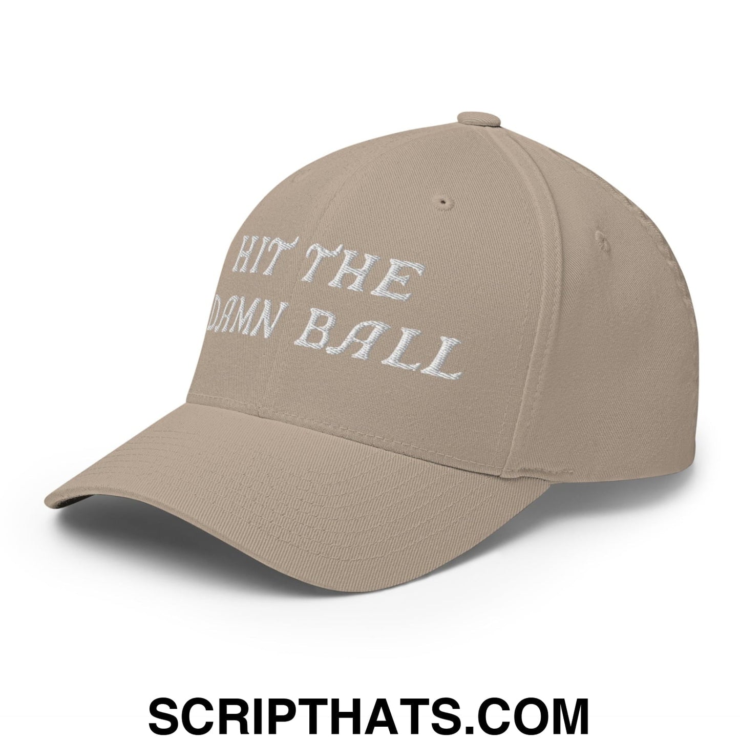 Hit The Damn Ball Embroidered Stretch Fit Golf Hat