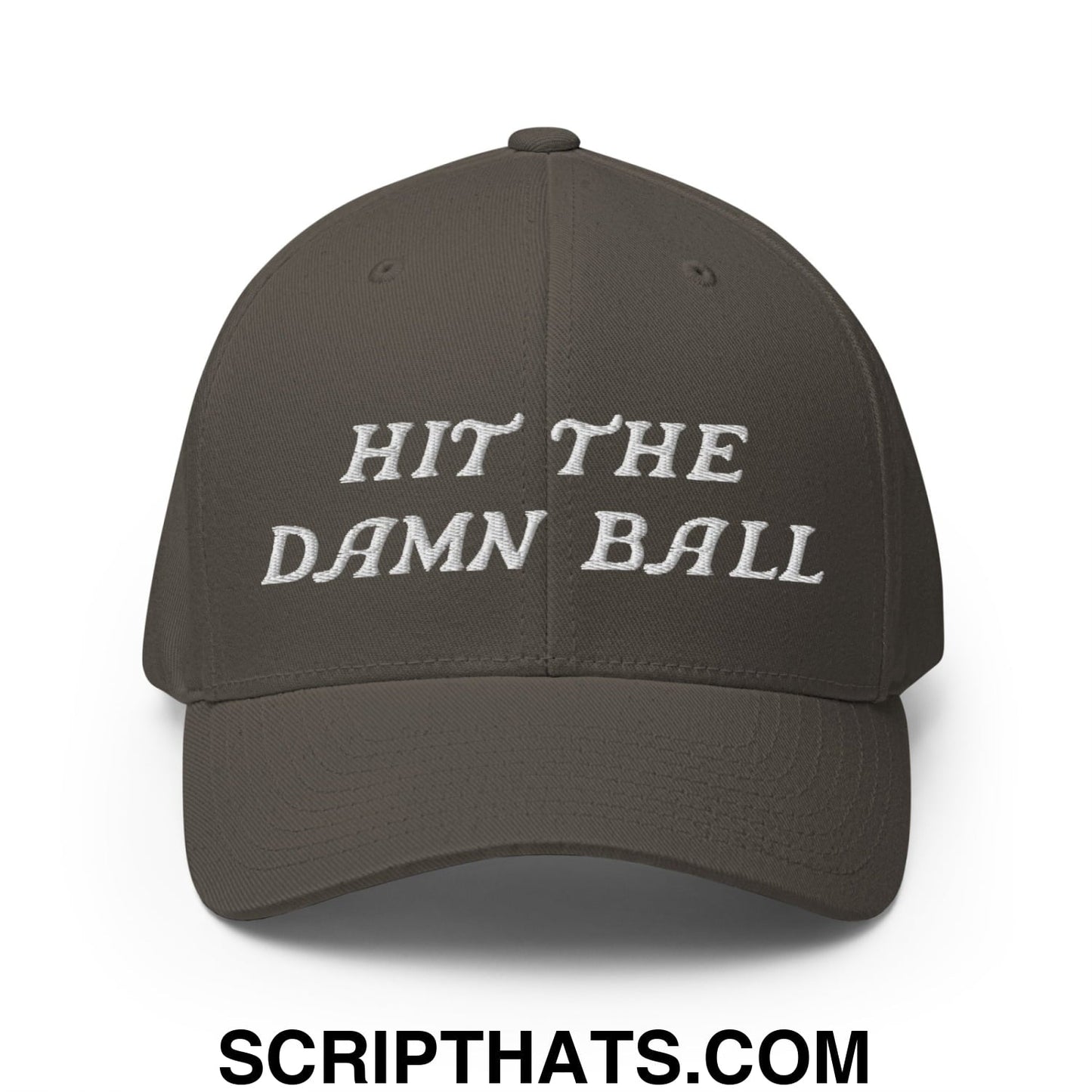 Hit The Damn Ball Embroidered Stretch Fit Golf Hat