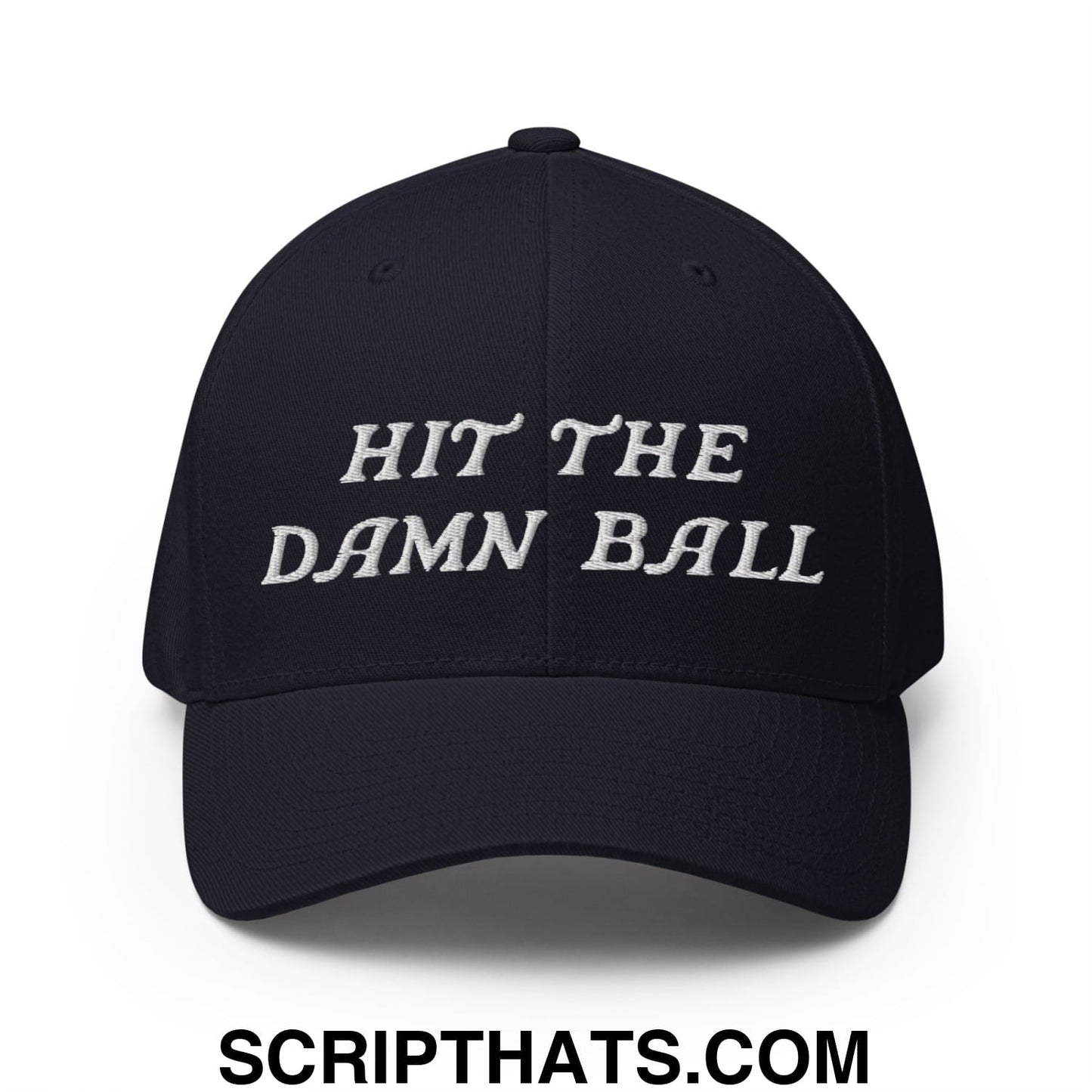 Hit The Damn Ball Embroidered Stretch Fit Golf Hat