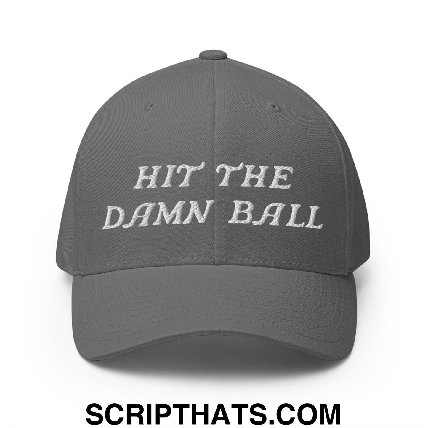 Hit The Damn Ball Embroidered Stretch Fit Golf Hat