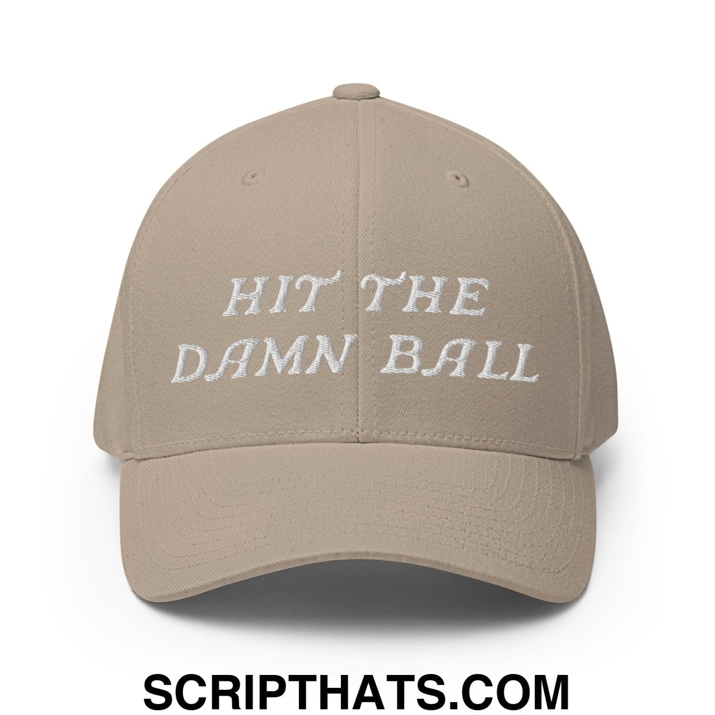 Hit The Damn Ball Embroidered Stretch Fit Golf Hat