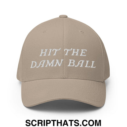 Hit The Damn Ball Embroidered Stretch Fit Golf Hat