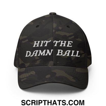 Hit The Damn Ball Embroidered Stretch Fit Golf Hat