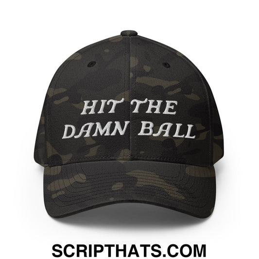 Hit The Damn Ball Embroidered Stretch Fit Golf Hat