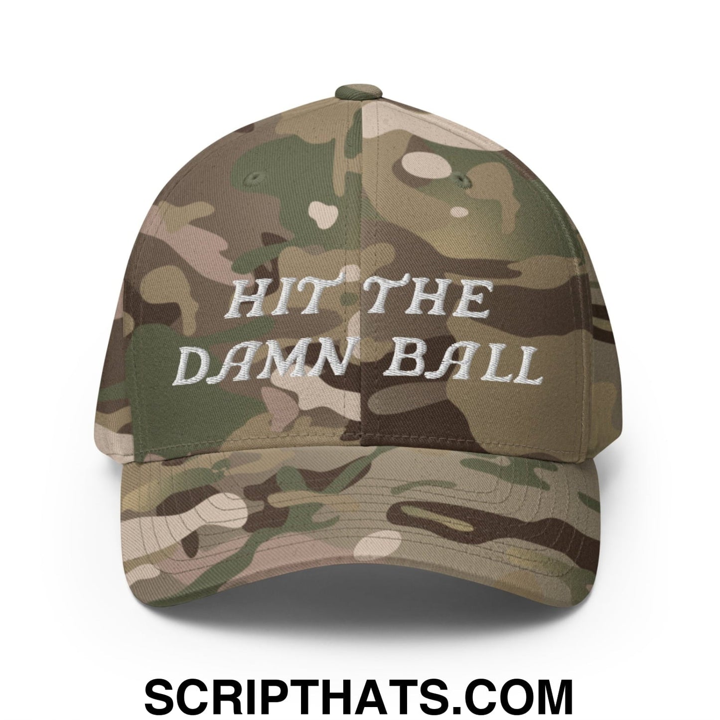 Hit The Damn Ball Embroidered Stretch Fit Golf Hat