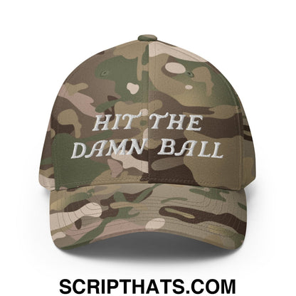 Hit The Damn Ball Embroidered Stretch Fit Golf Hat