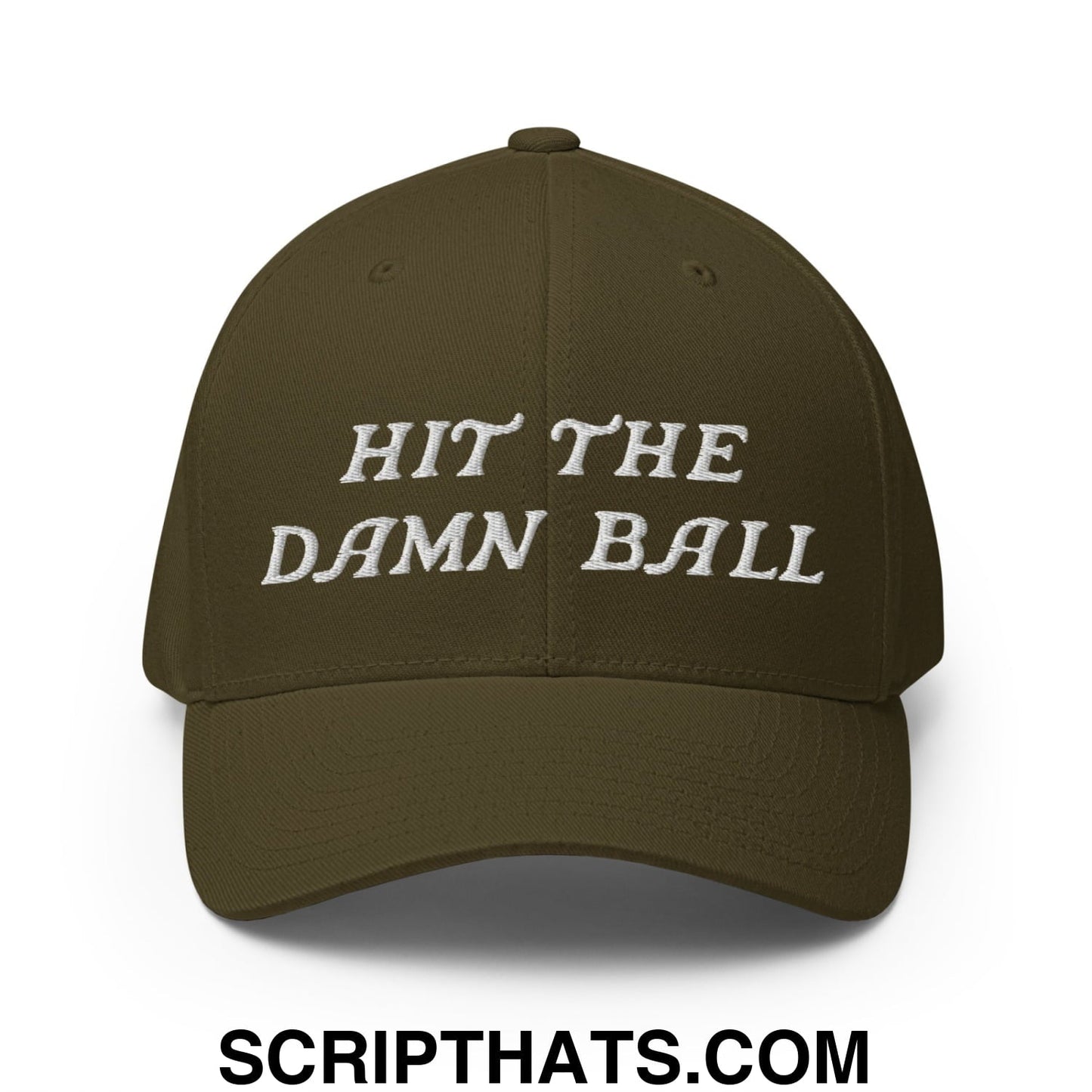 Hit The Damn Ball Embroidered Stretch Fit Golf Hat