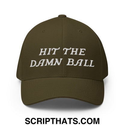 Hit The Damn Ball Embroidered Stretch Fit Golf Hat